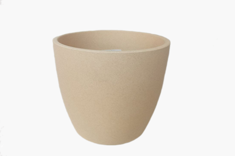 Горшок флок бежевый