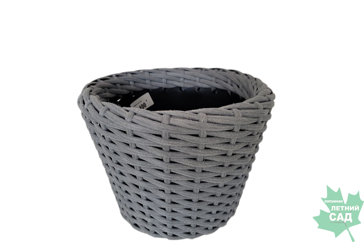 Кашпо Ротанг серый без косы 6 л