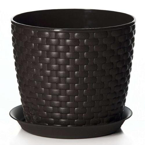 Кашпо Ротанг коричневый 2 л