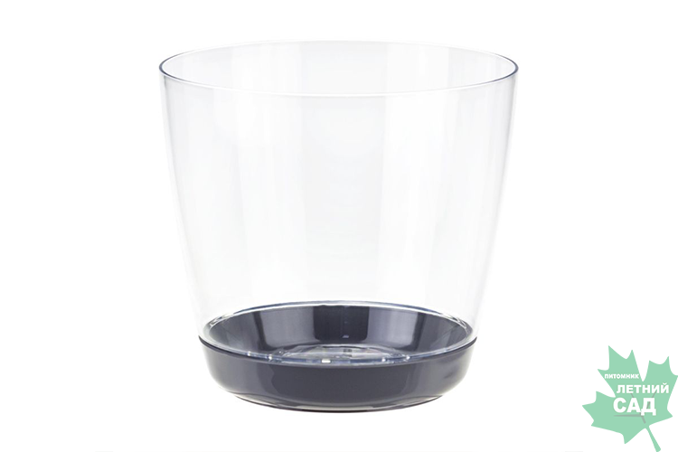 Кашпо Орхидея прозрачный 3л с поддоном М3051