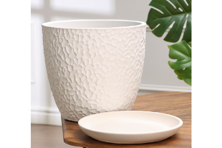 Горшок Манго белый бутон №8