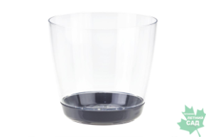 Кашпо Орхидея прозрачный 3л с поддоном М3051