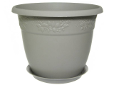Кашпо Рябина франц. серый 10 л