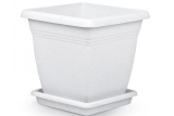 Кашпо Вилла  64 л белый квадрат