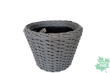 Кашпо Ротанг серый без косы 6 л