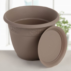 Кашпо Рябина Фран. серый 3,6 л