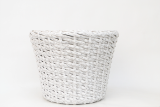 Кашпо плетенное ротанг (белый) 6 л